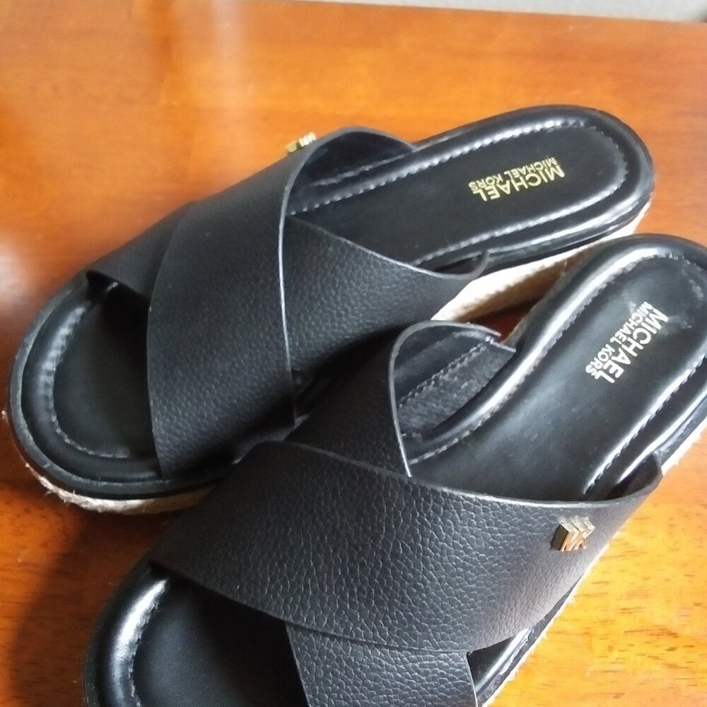 MICHEAL Michael Kors Women's Sandals slide-ons Wedge Platform low-heel sz 6M